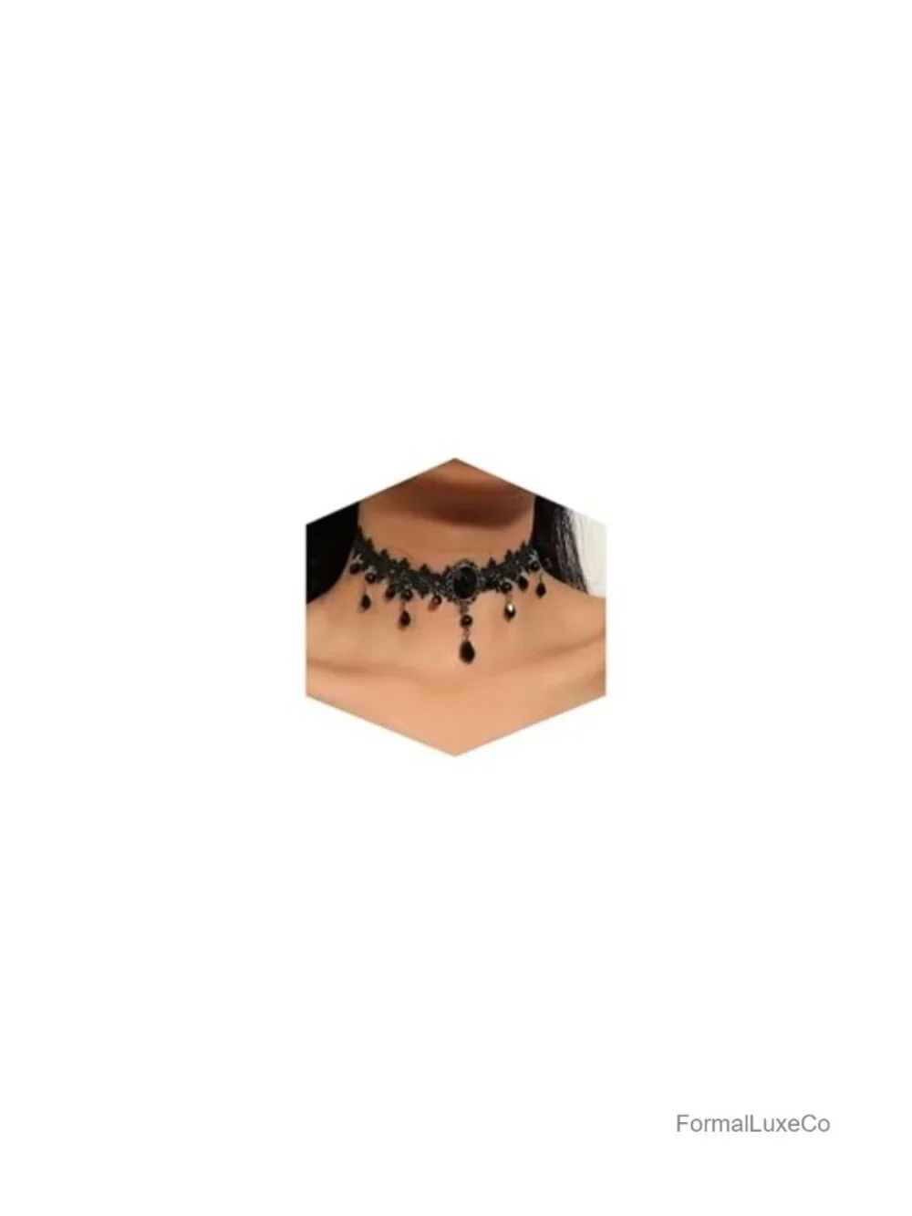 Adjustable Layered Velvet Leather Lace Collar Necklace, Goth